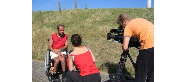 Christiaan tijdens opname van EO metterdaad